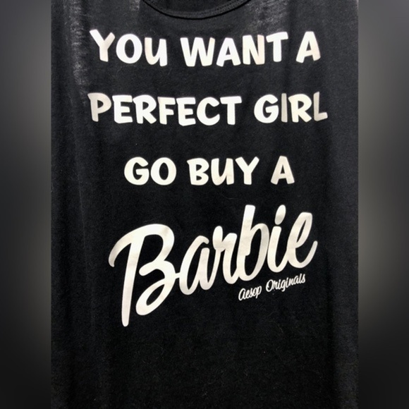 📚Aesop Originals Barbie racer back black cotton tank top - Picture 3 of 8